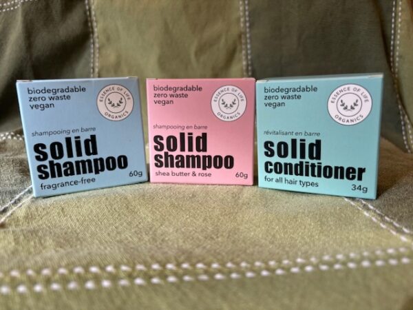 all essence of life solid shampoo & conditioner products