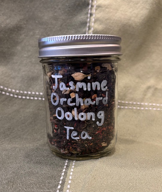 IMG_1082 50 g mason jar of Jasmine Orchard Oolong Tea